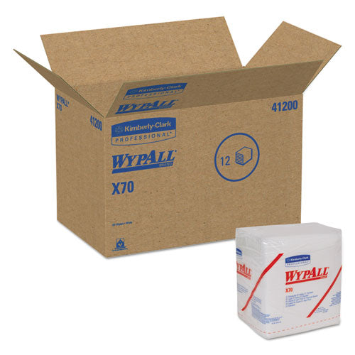 X70 Cloths, 1-4 Fold, 12 1-2 X 12, White, 76-pack, 12 Packs-carton