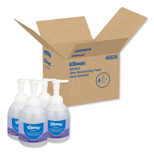 Reveal Ultra Moisturizing Foam Hand Sanitizer, 18 Oz Bottle, Clear, 4-carton