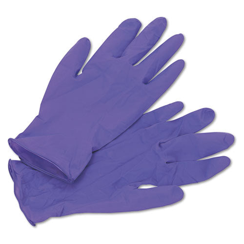 Purple Nitrile Exam Gloves, 242 Mm Length, Medium, Purple, 100-box