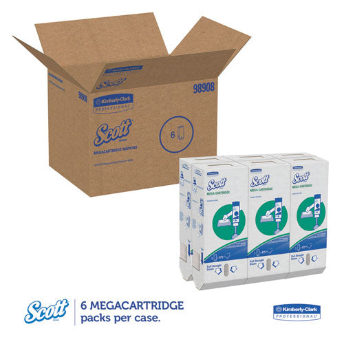 Megacartridge Napkins, 1-ply, 8 2-5 X 6 1-2, White, 875-pack, 6 Packs-carton