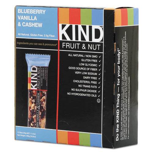 Fruit And Nut Bars, Blueberry Vanilla And Cashew, 1.4 Oz Bar, 12-box