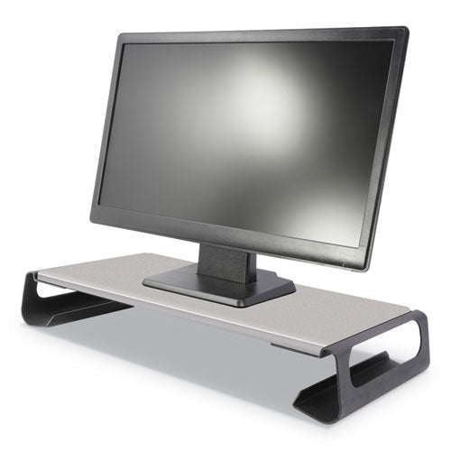 Contemporary Monitor Riser, 26.88" X 10" X 3.5", Black-gray, Supports 60 Lbs