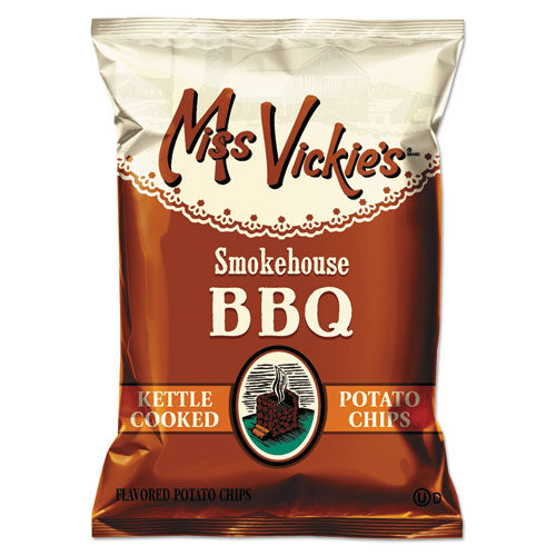 Kettle Cooked Smokehouse Bbq Potato Chips, 1.38 Oz Bag, 64-carton