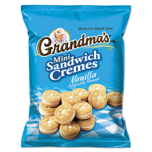 Mini Vanilla Creme Sandwich Cookies, 3.71 Oz, 24-carton