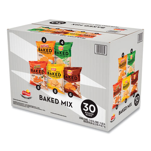 Baked Variety Pack, Bbq-crunchy-cheddar And Sour Cream-classic-sour Cream And Onion, 30-box