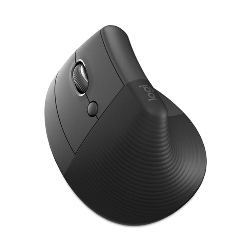 Lift For Business Vertical Ergonomic Mouse, 2.4 Ghz Frequency-32 Ft Wireless Range, Right Hand Use, Graphite