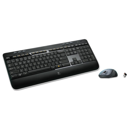 Mk520 Wireless Keyboard + Mouse Combo, 2.4 Ghz Frequency-30 Ft Wireless Range, Black