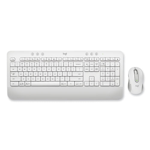 Signature Mk650 Wireless Keyboard And Mouse Combo For Business, 2.4 Ghz Frequency-32 Ft Wireless Range, Off White