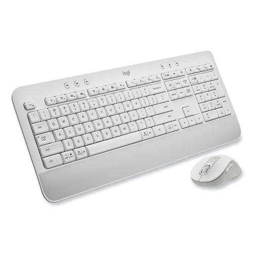 Signature Mk650 Wireless Keyboard And Mouse Combo For Business, 2.4 Ghz Frequency-32 Ft Wireless Range, Off White