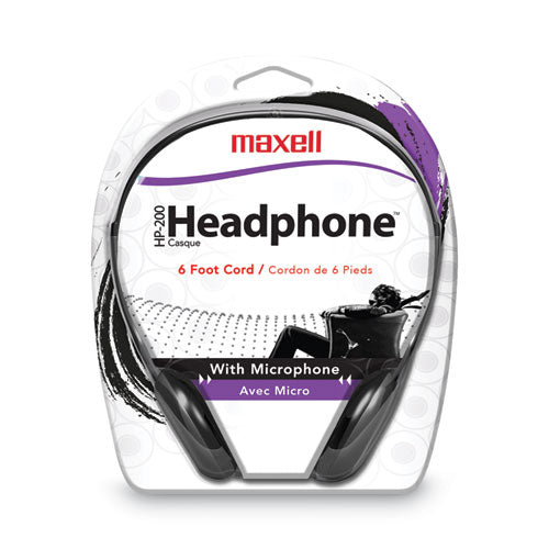 Hp200 Headphone With Microphone, Black