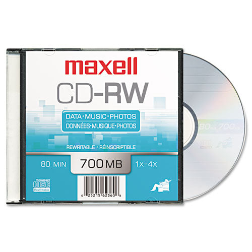 Cd-rw Discs, 700mb-80min, 4x, Silver, 10-pack