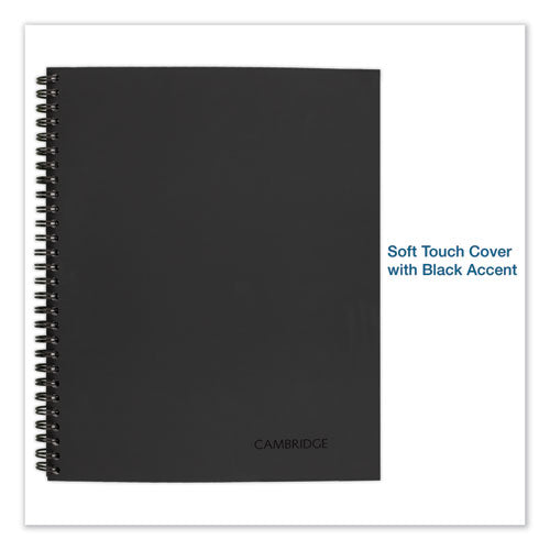 Wirebound Business Notebook, Wide-legal Rule, Black Cover, 9.5 X 6.68, 80 Sheets