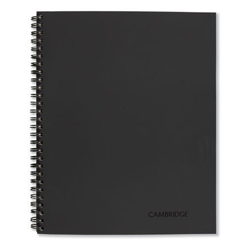 Wirebound Business Notebook, Wide-legal Rule, Black Cover, 9.5 X 6.68, 80 Sheets