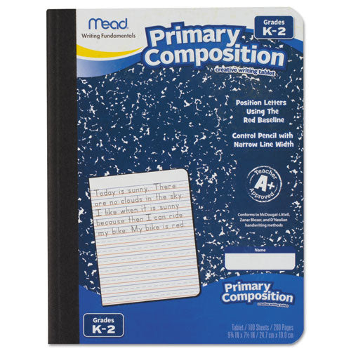 Primary Composition Book, K-2 Creative Story Illustration-manuscript Format, Blue-white Cover, 9.75 X 7.5, 100 Sheets