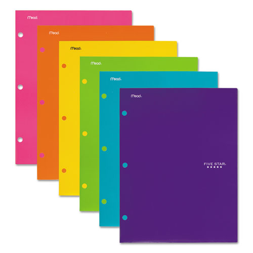 Four-pocket Portfolio, 8 1-2 X 11, Assorted Colors, Trend Design, 6-pack