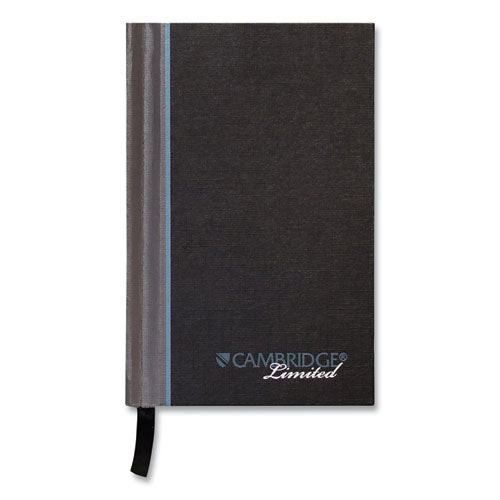 Pocket-sized Casebound Notebook, Wide-legal Rule, Black-gray-blue Cover, 5.25 X 3.5, 96 Sheets