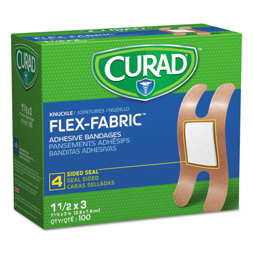 Flex Fabric Bandages, Knuckle, 1.5 X 3, 100-box