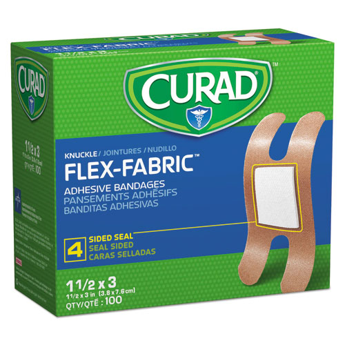 Flex Fabric Bandages, Knuckle, 1.5 X 3, 100-box