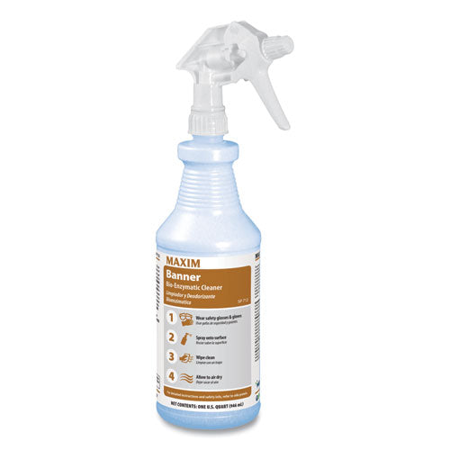 Banner Bio-enzymatic Cleaner, Fresh Scent, 32 Oz Spray Bottle, 12-carton