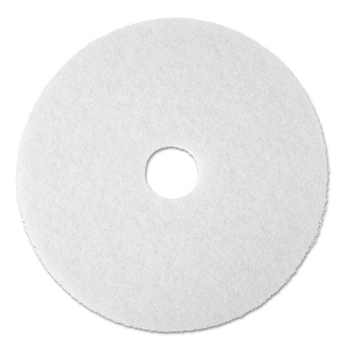 Low-speed Super Polishing Floor Pads 4100, 13" Diameter, White, 5-carton