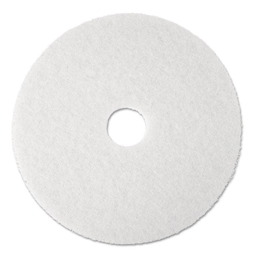 Low-speed Super Polishing Floor Pads 4100, 17" Diameter, White, 5-carton
