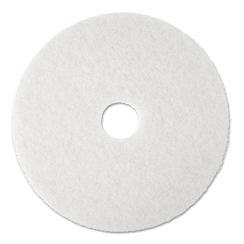 Low-speed Super Polishing Floor Pads 4100, 20" Diameter, White, 5-carton