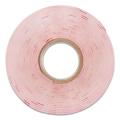 Double-sided Mounting Tape, Industrial Strength, 1" X 60", Clear-red Liner