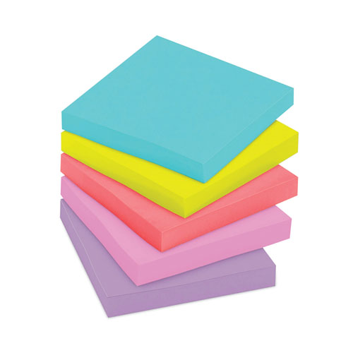Pads In Supernova Neon Collection Colors, 3" X 3", 90 Sheets-pad, 12 Pads-pack