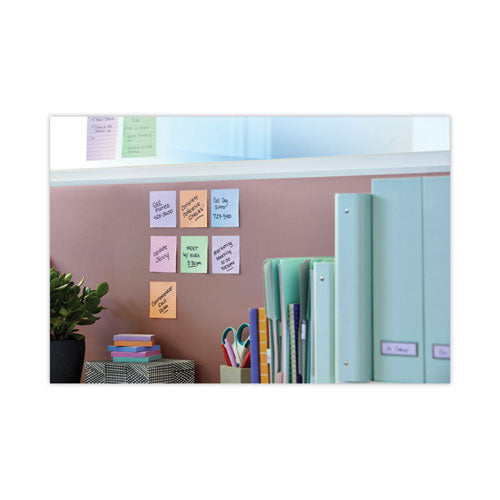 Recycled Notes In Wanderlust Pastels Collection Colors, 3" X 3", 90 Sheets-pad, 12 Pads-pack