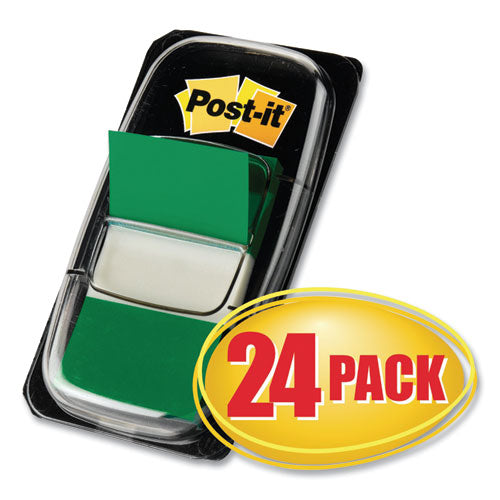 1" Flags Value Pack, Green, 50 Flags-dispenser, 24 Dispensers-pack