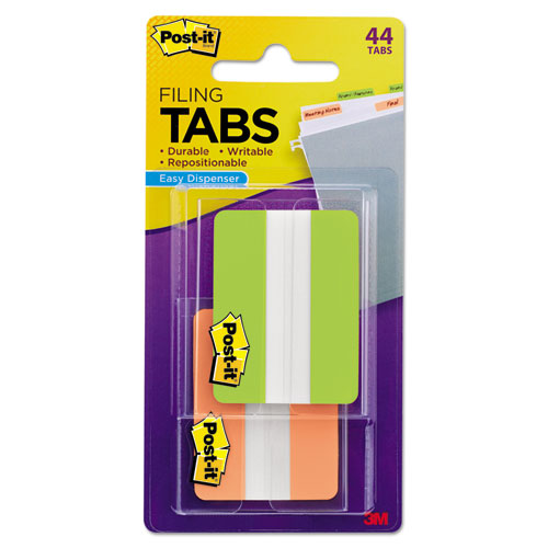 Tabs, 1-5-cut Tabs, Assorted Colors, 2" Wide, 44-pack