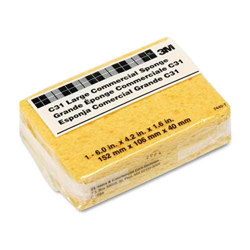Commercial Cellulose Sponge, Yellow, 4 1-4 X 6
