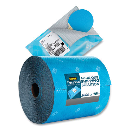 Flex And Seal Shipping Roll, 15" X 200 Ft, Blue-gray