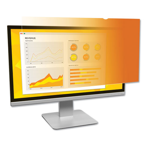 Gold Frameless Privacy Filter For 23" Widescreen Monitor, 16:9 Aspect Ratio