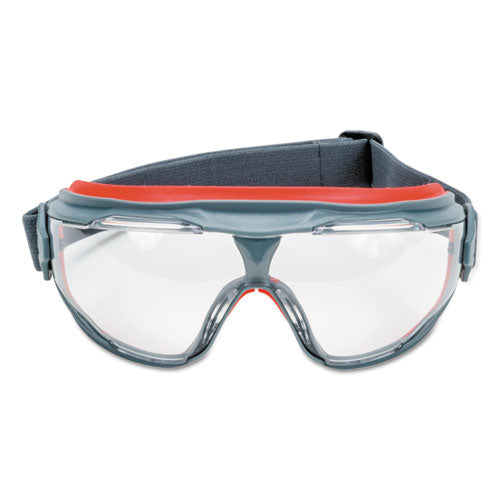 Gogglegear 500series Safety Goggles, Antifog, Red-black Frame, Clear Lens,10-ctn
