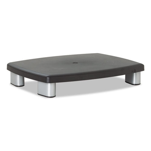Adjustable Height Monitor Stand, 15" X 12" X 2.63" To 5.78", Black-silver, Supports 80 Lbs