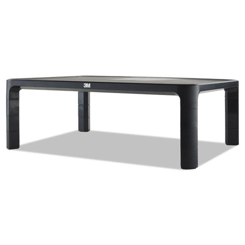 Adjustable Monitor Stand, 16" X 12" X 1.75" To 5.5", Black, Supports 20 Lbs