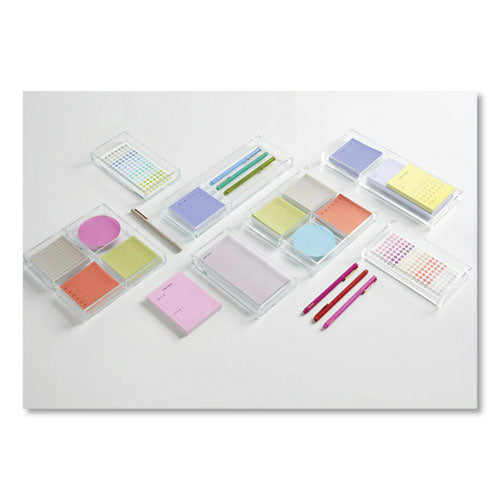 Acrylic Pen Tray, For 3 X 3 Pads, Clear