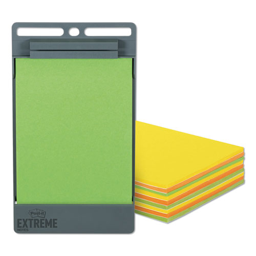 Xl Notes With Holder, Green-orange-yellow, 4.5" X 6.75", 25 Sheets-pad, 9 Pads-pack