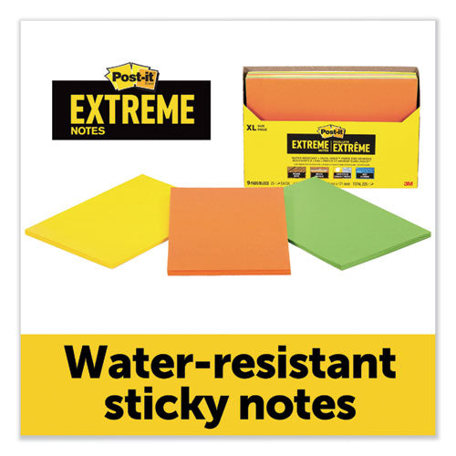 Xl Notes With Holder, Green-orange-yellow, 4.5" X 6.75", 25 Sheets-pad, 9 Pads-pack