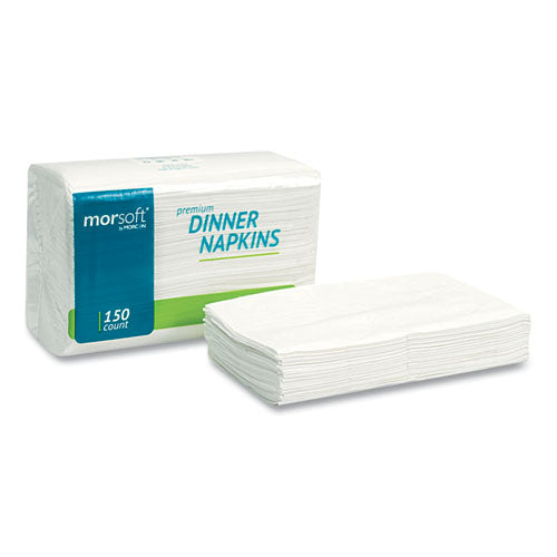 Morsoft Dinner Napkins, 2-ply, 14.5 X 16.5, White, 3,000-carton
