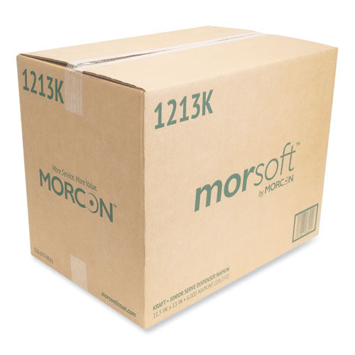 Morsoft Dispenser Napkins, 1-ply, 11.5 X 13, Kraft, 250-pack, 24 Packs-carton