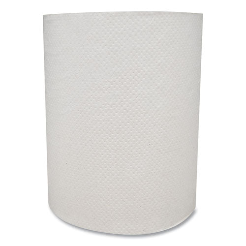 Morsoft Universal Roll Towels, Paper, White, 7.8" X 600 Ft, 12 Rolls-carton