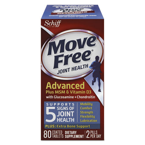 Move Free Advanced Plus Msm And Vitamin D3 Joint Health Tablet, 80 Count, 12-carton