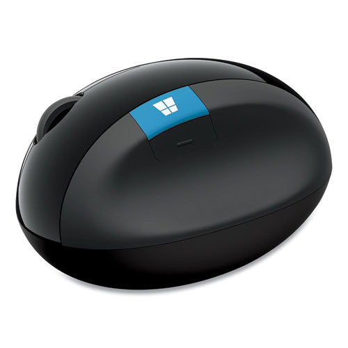 Sculpt Ergonomic Wireless Optical Mouse, 2.4 Ghz Frequency-10 Ft Wireless Range, Right Hand Use, Black