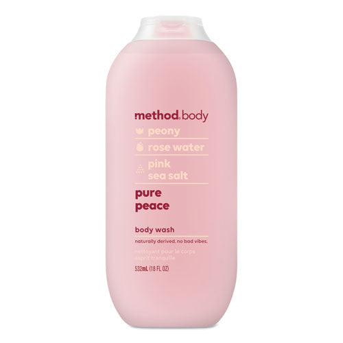 Womens Body Wash, Peony-rose Water-pink Sea Salt, 18 Oz, 6-carton