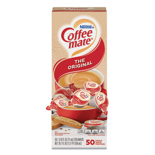 Liquid Coffee Creamer, Original, 0.38 Oz Mini Cups, 50-box, 4 Boxes-carton, 200 Total-carton