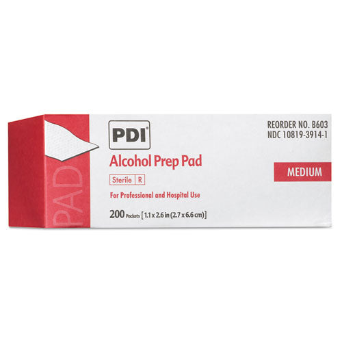 Pdi Alcohol Prep Pads, White, 200-box