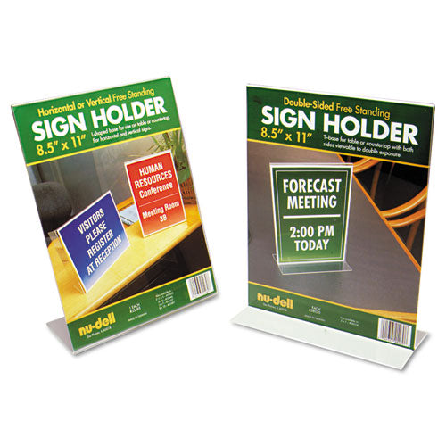 Acrylic Sign Holder, Horizontal, 11 X 8.5, Clear