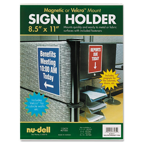 Acrylic Sign Holder, Horizontal, 11 X 8.5, Clear